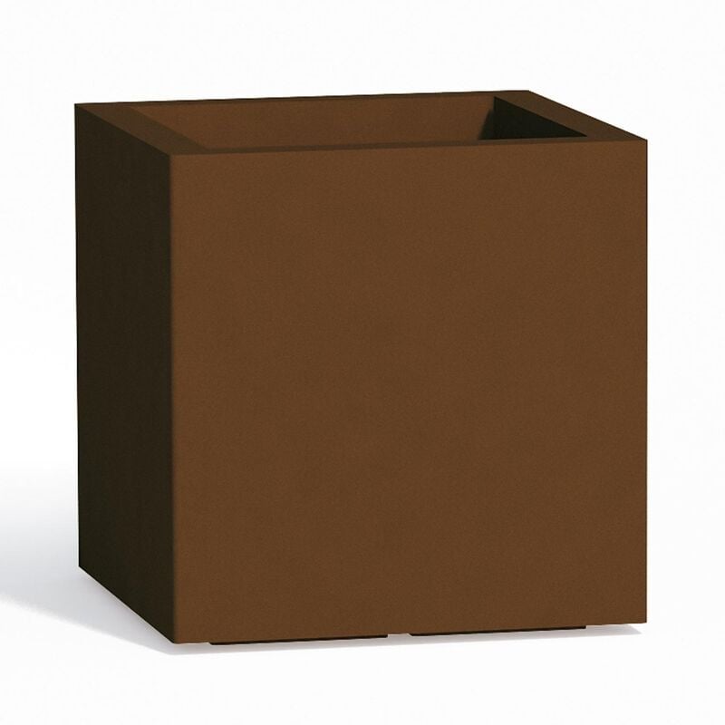 

Maceta cuadrada de resina h 40 mod. Cube 40x40 cm marrón