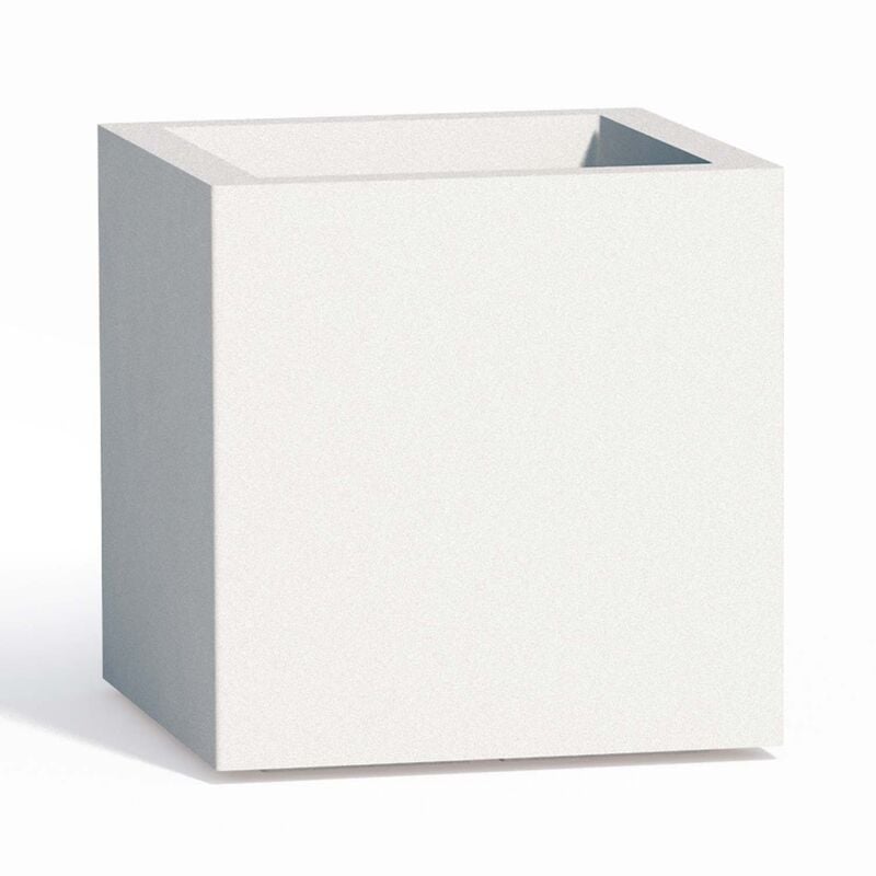 

Maceta cuadrada de resina h 40 mod. Cube 40x40 cm blanco