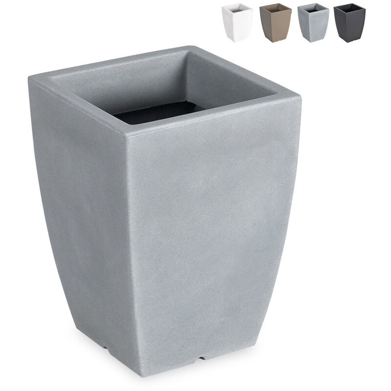 

Maceta alta 50 cm macetero diseño cuadrado salón jardín terraza Hydrus | Gris