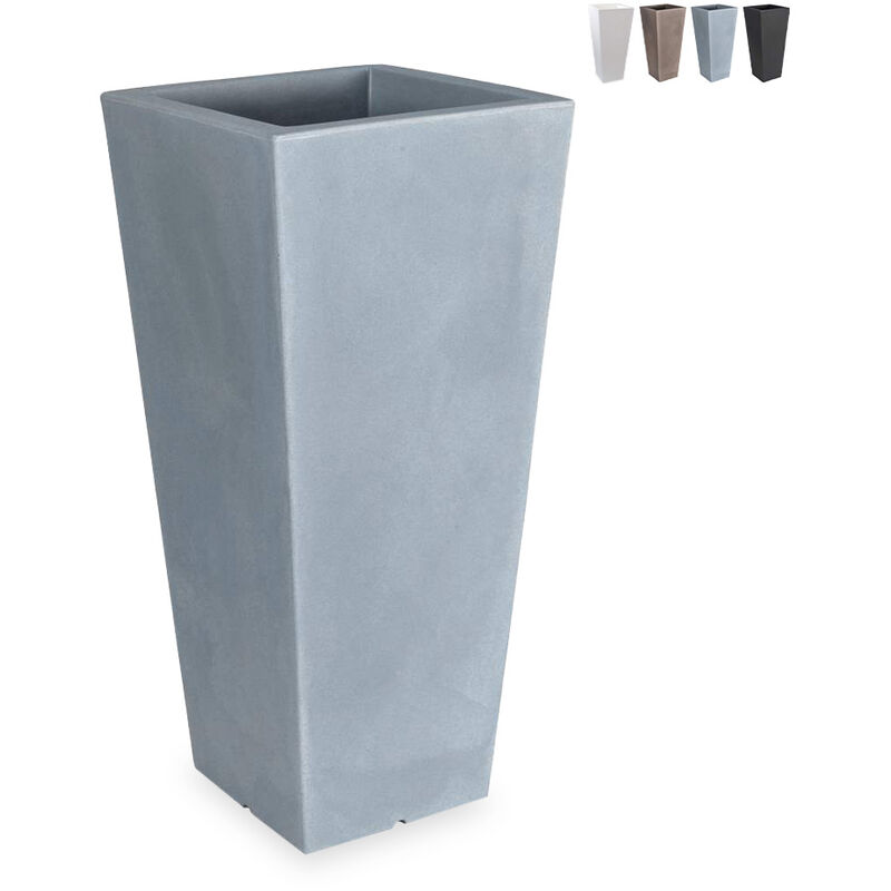 

Maceta cuadrada para plantas alta 85 cm macetero diseño jardín terraza Hydrus | Gris