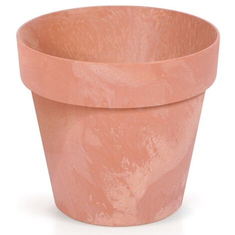 Maceta CUBE BETON EFFECT 2,2L., dimensiones (mm) 170x170x150, color Terracota