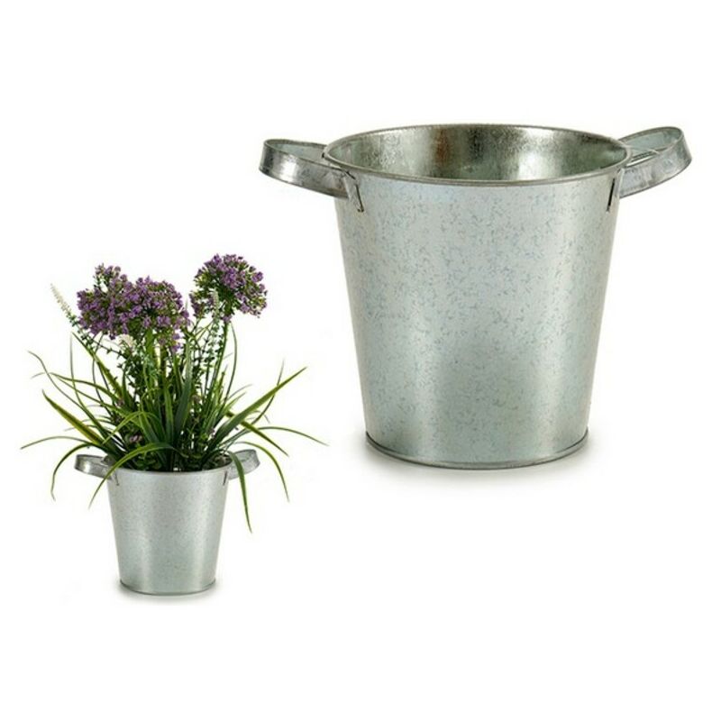 

Maceta Cubo Zinc Plateado (16,2 x 14 x 20 cm)