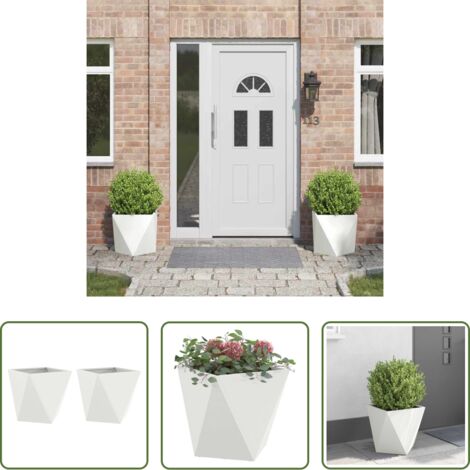 Maceta de acero -  Jardinera 2 pcs 40 x 40 x 40 cm Acero