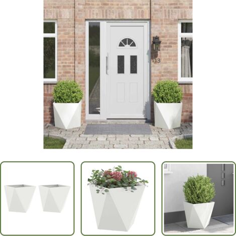 Maceta de acero -  Jardinera 2 pcs 50 x 50 x 50 cm Acero