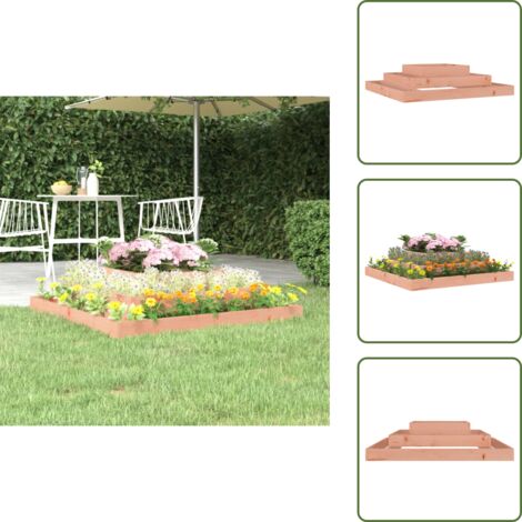 Maceta de Douglas - vidaXL Jardinera de madera maciza de douglas 110x110x27 cm - Maceta de exterior