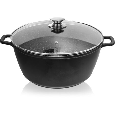Maceta de granito con tapa GRANDE 32 cm, 9,7 l