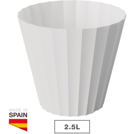 MACETA DE INYECCION DORIC COLOR BLANCO Ø18x16cm