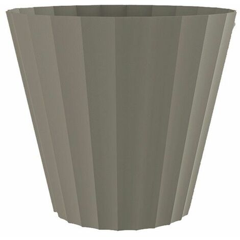 Maceta de inyección Doric Color taupe Ø26x23cm