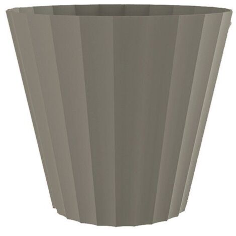 Maceta de inyección Doric Color taupe Ø26x23cm