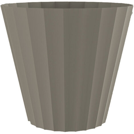 Maceta de inyeccion doric color taupe ø32x29cm