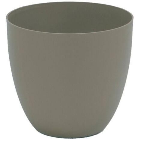Maceta de inyeccion modelo cuenco ø32cm color taupe