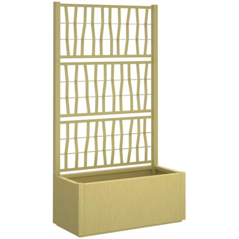 Maceta de jardín con enrejado Verde 80 x 36 x 140 cm PP vidaXL