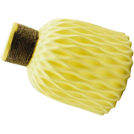 [Maceta de mesa] Maceta multifuncional y decorativa de color amarillo con forma de piña para oficina, sala de estar o dormitorio, fabricada en plástico resistente, 14,5 x 11 cm, 100 g, 1 unidad.