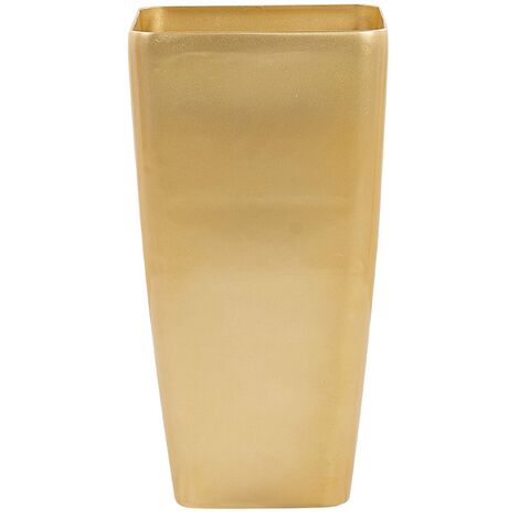 Maceta de mezcla de piedra dorada 40 x 40 cm resistente Modi