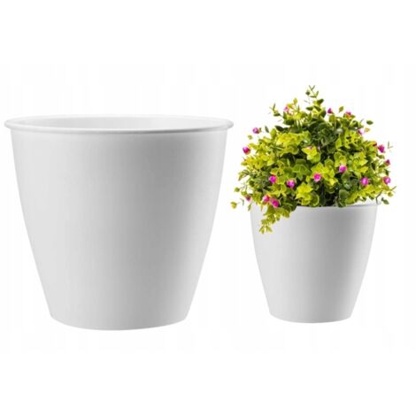 Maceta de plástico blanca Azalea 13 x 12 cm