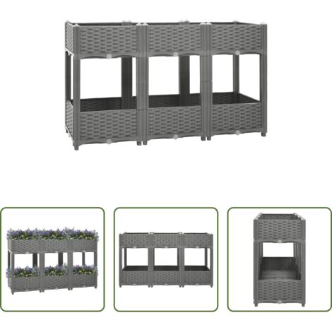 Maceta de polipropileno -  Arriate polipropileno 120x40x71 cm