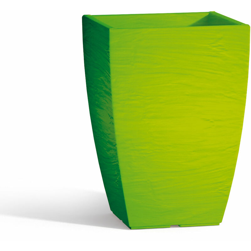 

Maceta de resina mod. Aloe cuadrado 27X27cm h 40 verde