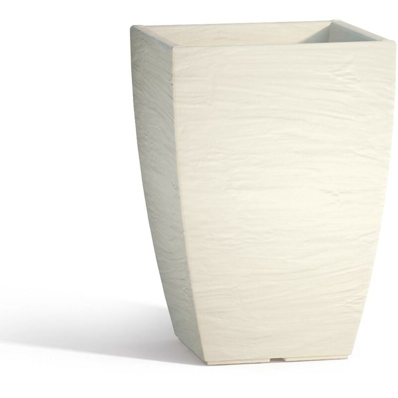 

Maceta de resina mod. Aloe cuadrado 27X27cm h 40 marfil