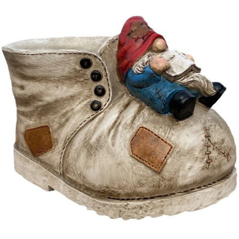 Maceta decorativa con forma de pie de elfo, hecha de resina – Diseño único, maceta creativa, portalápices de estilo vintage con motivo de zapato de elfo