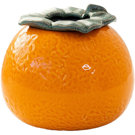 Maceta decorativa de cerámica naranja, planta artificial verde con hiedra hidropónica para la decoración de la sala de estar, no porosa.
