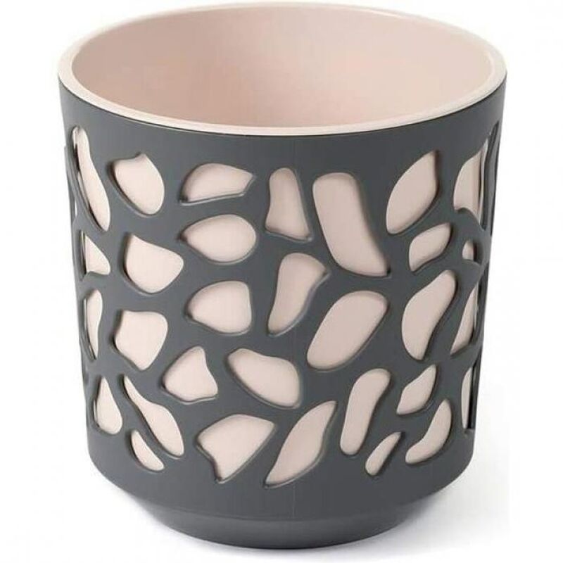 

Maceta DUET 190 mm - Antracita y Beige claro