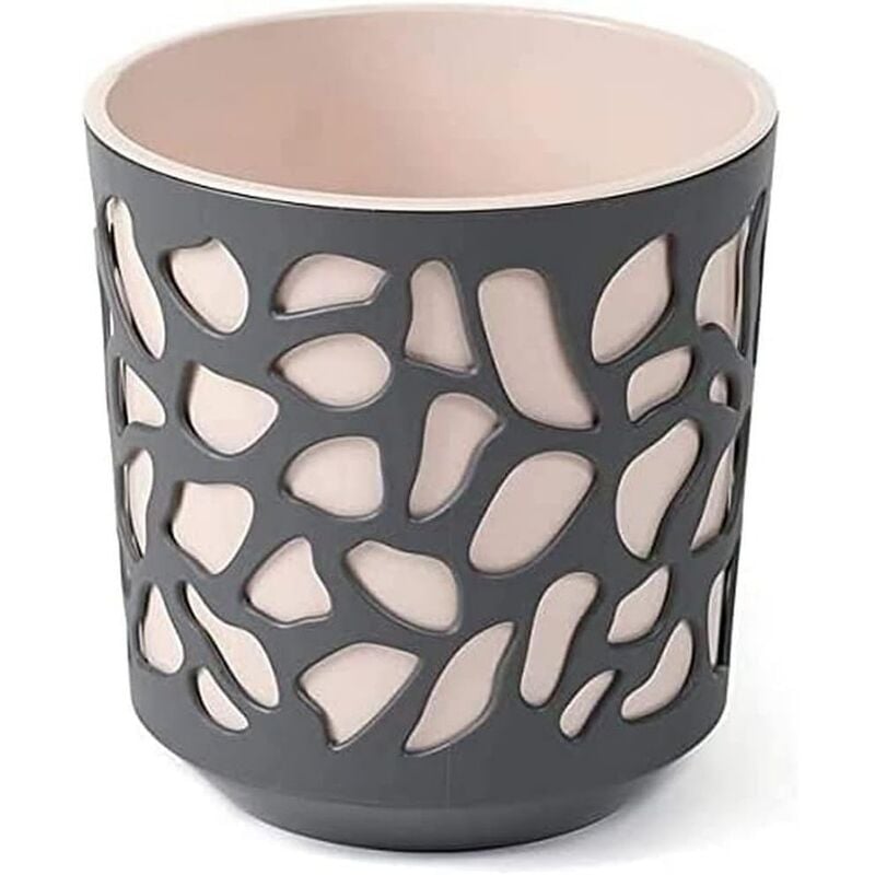

Maceta DUET 300 mm - Antracita y Beige claro