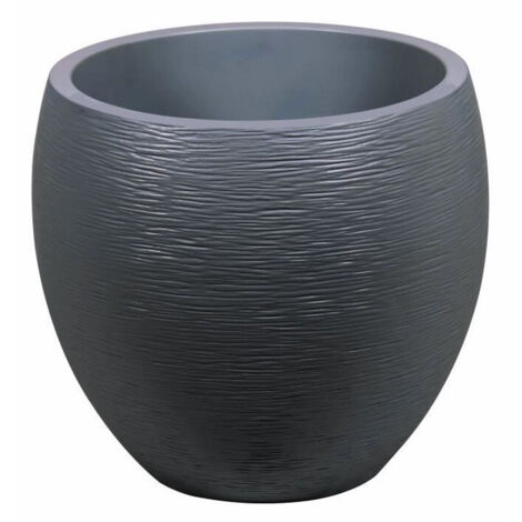 Maceta EDA Graphit Redonda Plástico Gris oscuro (Ø 50 x 45 cm)