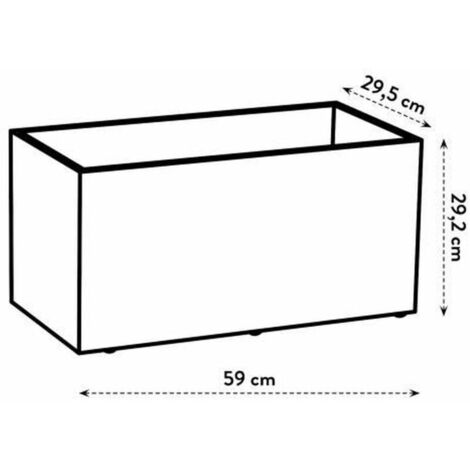 Maceta Elho 59 x 30 x 29 cm Blanco Plástico Rectangular Moderno