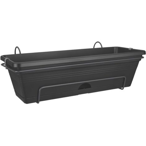 Maceta Elho Basics 25,7 x 47,3 x 16,7 cm Negro Verde Plástico
