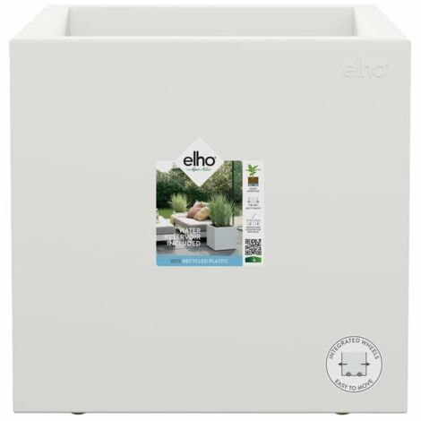 Maceta Elho Blanco Ø 39 cm Plástico Cuadrado Moderno