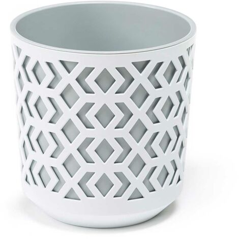 Maceta etnic blanco y gris 19xh20 cm