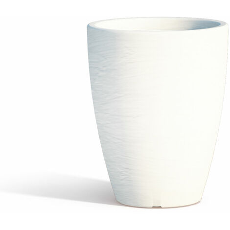 Maceta exterior de resina mod. Aloe Redonda Ø 30 cm h 38 blanco