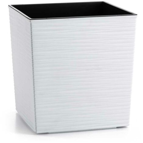 Maceta Flore Riflo blanca h25x25 cm