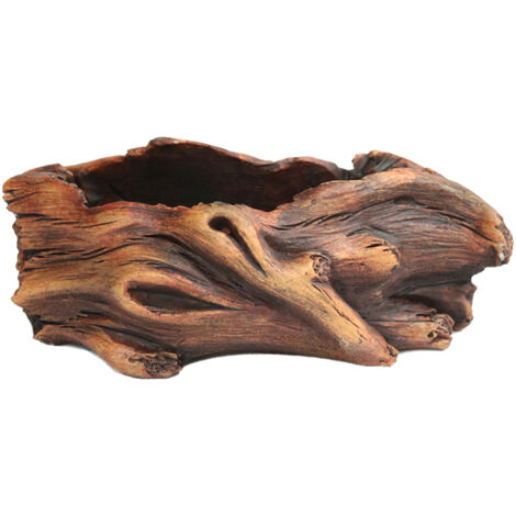 Maceta hecha de un tronco de cemento – Multicolor, 16,3 x 10,5 x 6 cm, 500 g