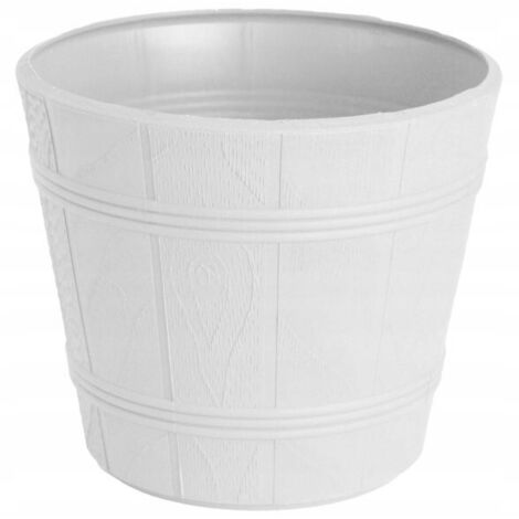 Maceta imitaci贸n madera 00 blanca FORM-PLASTIC