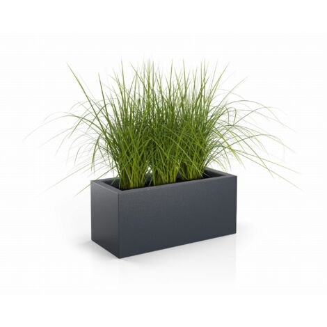 Maceta LONG - para interior y exterior - 90x40x40cm - antracita