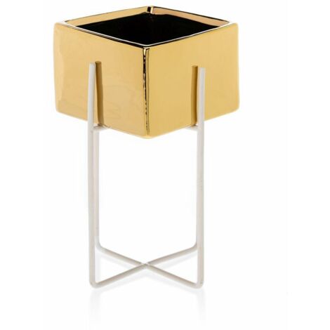 Maceta Mizu Gold White 21 cm