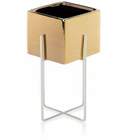 Maceta Mizu Gold White 23 cm