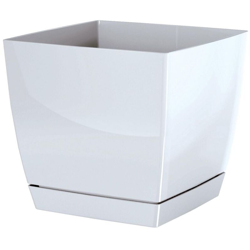 

Maceta mod. begonya fresh quadro con plato incluido 13,5cm. blanco