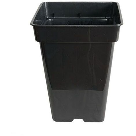 Maceta Negra Cuadrada. Pl�stico Duro. 27,5 X 23 Cm. 11 L