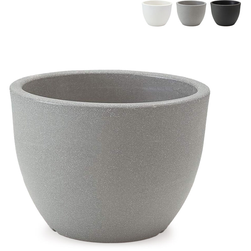 

Maceta para planta redonda Ø 40 cm diseño salón balcón terraza Orione | Gris