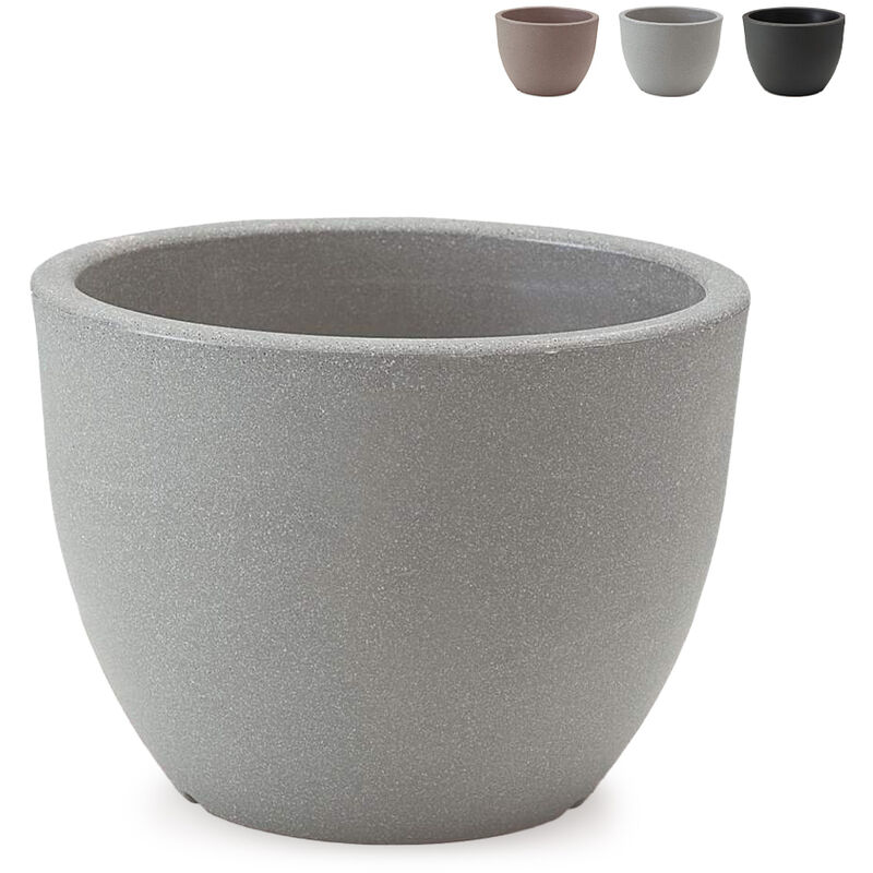 

Maceta para planta redonda Ø 50 cm diseño salón balcón jardín Orione | Gris