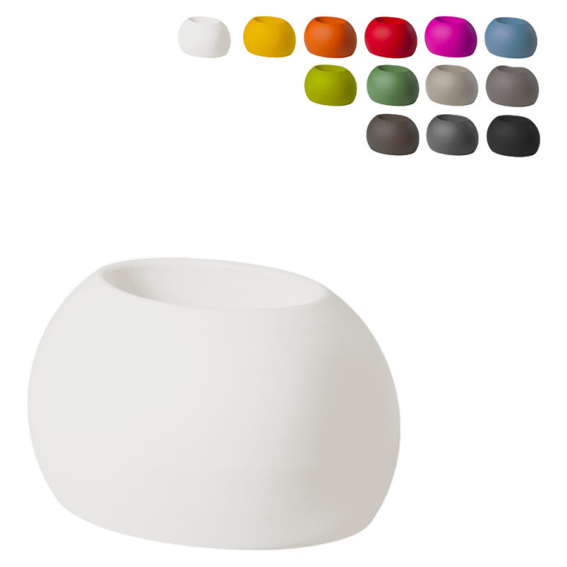 

Maceta ovalada de diseño moderno Blos Pot | Color: Blanco - Slide
