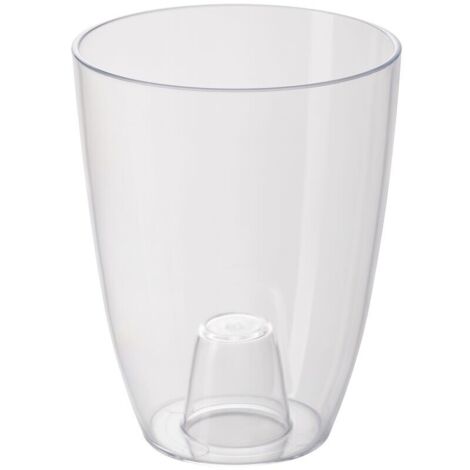 Maceta para orqu铆dea redonda 13 transparente FORM-PL脕STICO