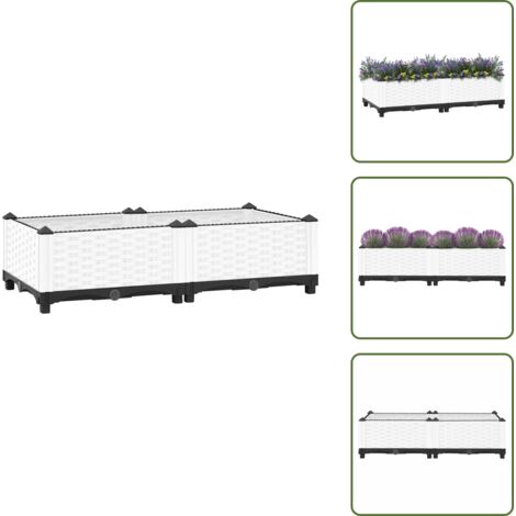 Maceta para plantas - vidaXL Arriate polipropileno 80x40x23 cm - Maceta para verduras