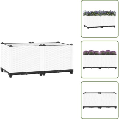 Maceta para plantas - vidaXL Arriate polipropileno 80x40x38 cm - Maceta para verduras