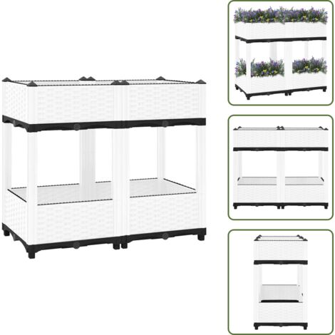 Maceta para plantas - vidaXL Arriate polipropileno 80x40x71 cm - Maceta para verduras
