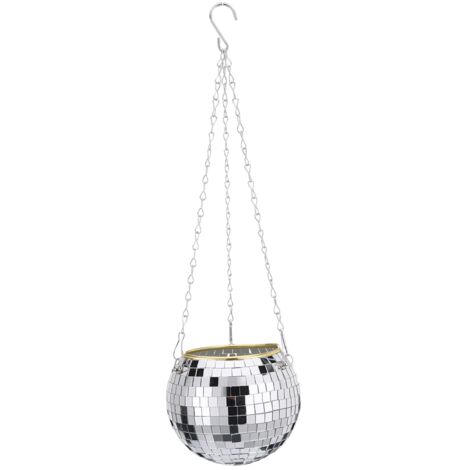 [Maceta] [Plástico] [Maceta XL con forma de bola de discoteca] [Colgante] [Gran capacidad] [Multifuncional] [Para jardines y patios] [15 x 15 x 13 cm] [1 unidad]