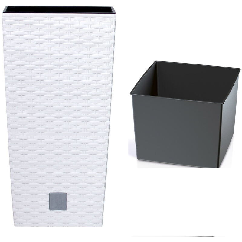 

Prosperplast - Maceta Rato de 11,4 litros con inserto 20 x 20 x 37,6 cm en color blanco