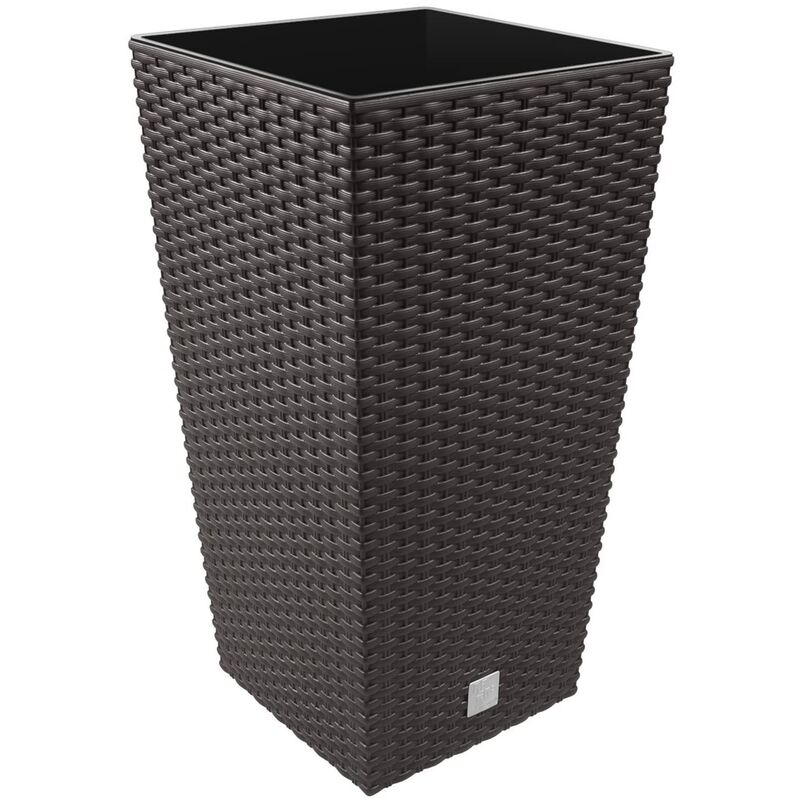 

Prosperplast - Maceta Rato de 26,6 litros con inserto 26,5 x 26,5 x 50 cm en color ocre oscuro